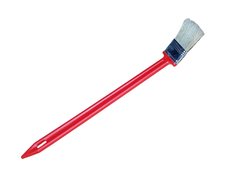 Ein Pinsel ein Heizkörper - ein Händchen ein Element